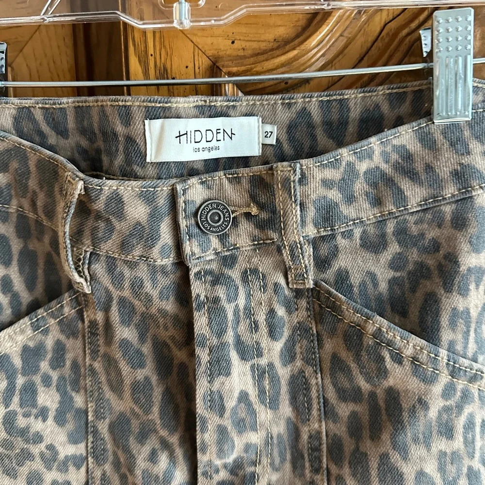 Hidden Los Angeles High Rise Leopard Print Jeans - Picture 2 of 6